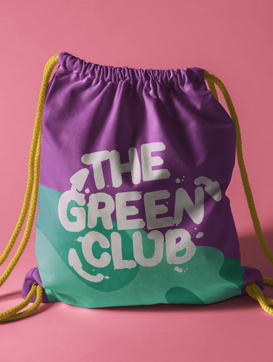 Photo of The Green Club Merchandise Drawstring Bag Design